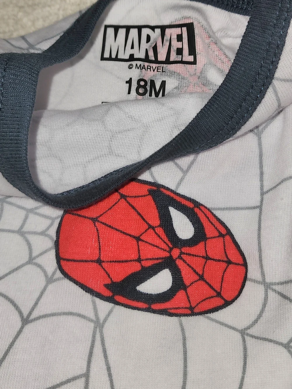 Spiderman Kids Pajama 4 Piece Set Red Blue White Marvel Sz 18M NWT